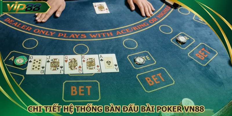 Chi tiết hệ thống bàn đấu bài Poker VN88